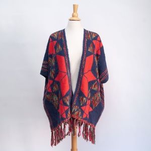 Kimono Sweater Cardigan with Fringe